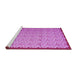 Sideview of Machine Washable Abstract Purple Contemporary Area Rugs, wshcon1043pur