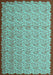 Machine Washable Abstract Turquoise Contemporary Area Rugs, wshcon1043turq