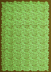 Abstract Green Contemporary Rug, con1043grn