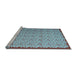 Sideview of Machine Washable Abstract Light Blue Contemporary Rug, wshcon1043lblu