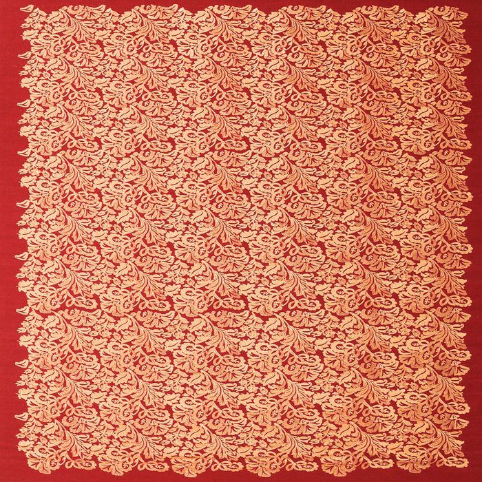 Serging Thickness of Abstract Orange Contemporary Rug, con1043org