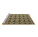 Sideview of Machine Washable Abstract Brown Contemporary Rug, wshcon1044brn