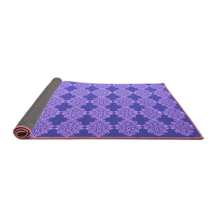 Sideview of Abstract Purple Contemporary Rug, con1044pur