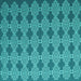 Square Machine Washable Abstract Turquoise Contemporary Area Rugs, wshcon1044turq