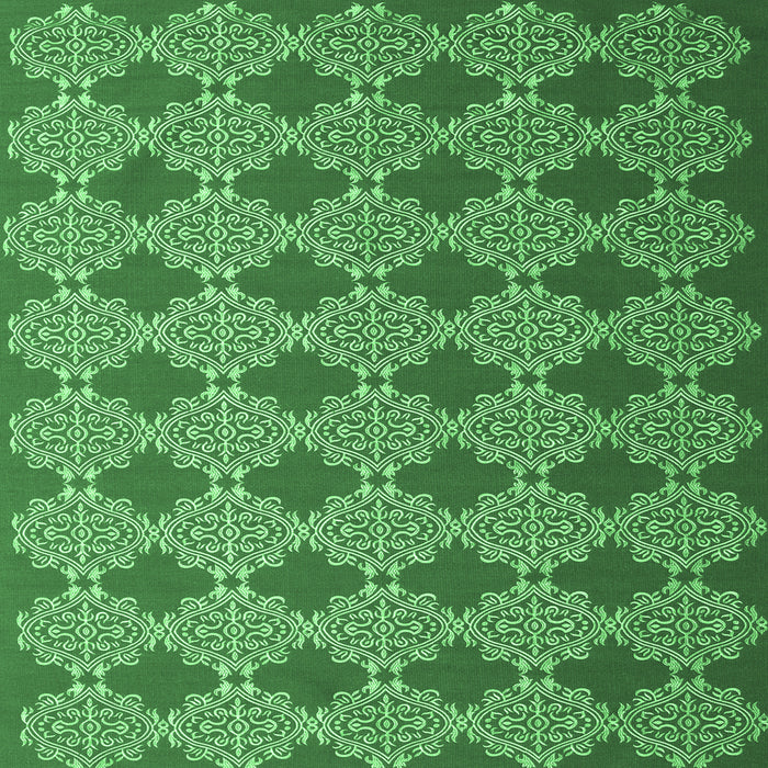 Square Machine Washable Abstract Emerald Green Contemporary Area Rugs, wshcon1044emgrn