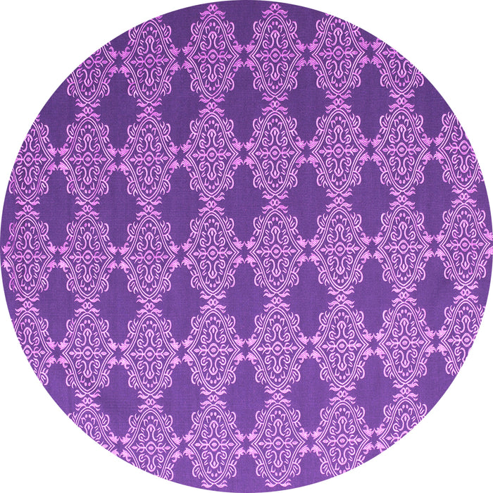 Round Abstract Pink Contemporary Rug, con1044pnk