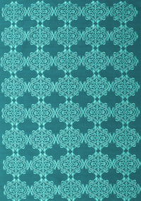 Abstract Turquoise Contemporary Rug, con1044turq