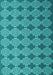 Abstract Turquoise Contemporary Rug, con1044turq