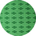 Machine Washable Abstract Green Contemporary Area Rugs, wshcon1044grn