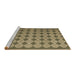 Sideview of Machine Washable Abstract Brown Contemporary Rug, wshcon1045brn