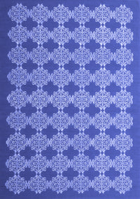 Abstract Blue Contemporary Rug, con1045blu