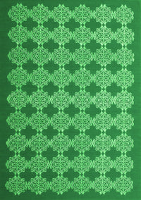 Abstract Green Contemporary Rug, con1045grn