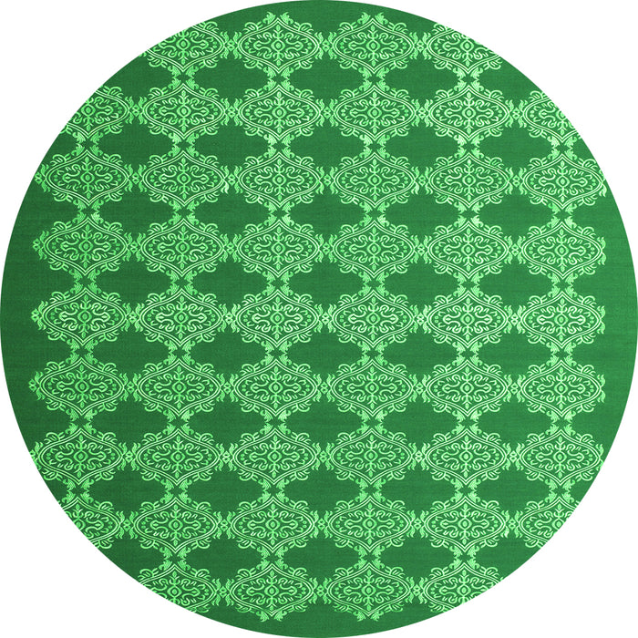 Square Abstract Green Contemporary Rug, con1045grn