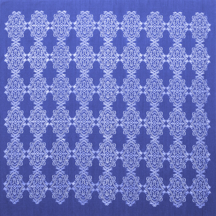 Square Abstract Blue Contemporary Rug, con1045blu