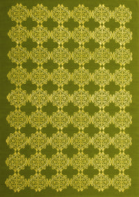 Abstract Yellow Contemporary Rug, con1045yw