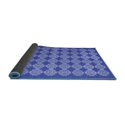 Sideview of Abstract Blue Contemporary Rug, con1045blu