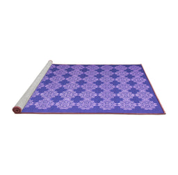 Sideview of Machine Washable Abstract Purple Contemporary Area Rugs, wshcon1045pur