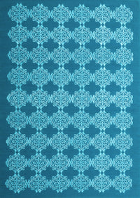 Abstract Light Blue Contemporary Rug, con1045lblu