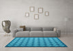 Machine Washable Abstract Light Blue Contemporary Rug in a Living Room, wshcon1045lblu