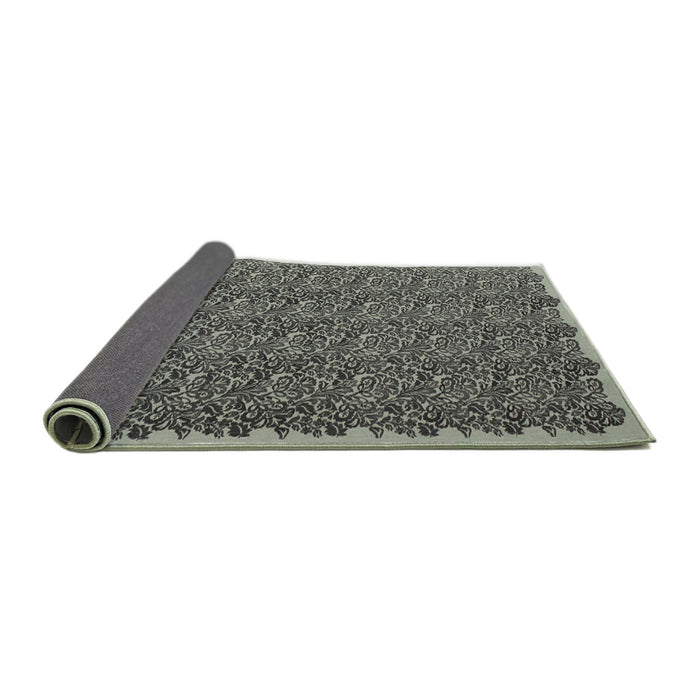 Thickness of Contemporary Charcoal Gray Modern Rug, con1046