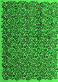 Abstract Green Contemporary Rug, con1046grn