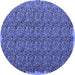 Round Machine Washable Abstract Blue Contemporary Rug, wshcon1046blu