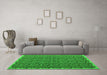 Machine Washable Abstract Green Contemporary Area Rugs in a Living Room,, wshcon1046grn