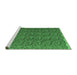 Sideview of Machine Washable Abstract Emerald Green Contemporary Area Rugs, wshcon1046emgrn