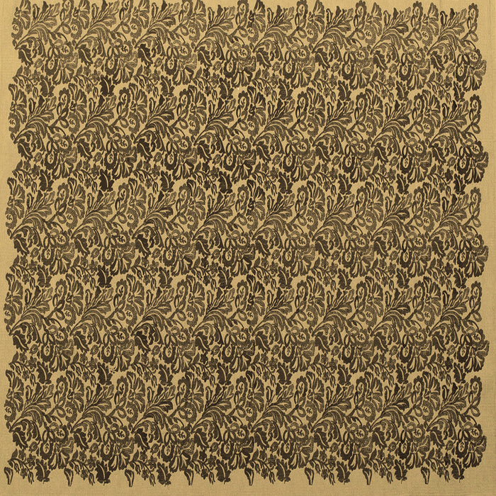 Square Abstract Brown Contemporary Rug, con1046brn