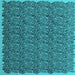 Square Machine Washable Abstract Light Blue Contemporary Rug, wshcon1046lblu
