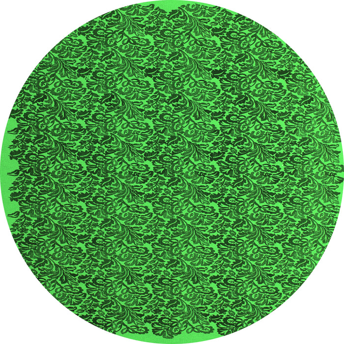 Square Abstract Green Contemporary Rug, con1046grn