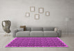 Machine Washable Abstract Pink Contemporary Rug in a Living Room, wshcon1046pnk
