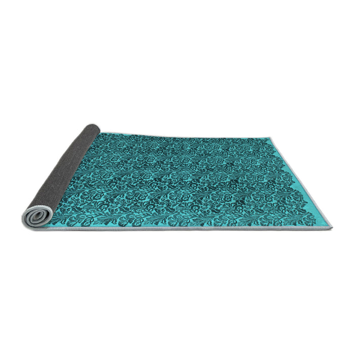 Sideview of Abstract Light Blue Contemporary Rug, con1046lblu