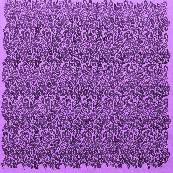 Square Machine Washable Abstract Purple Contemporary Area Rugs, wshcon1046pur