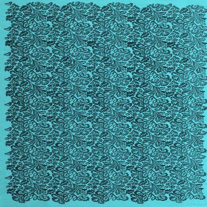 Square Abstract Light Blue Contemporary Rug, con1046lblu