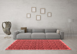 Contemporary Red Washable Rugs