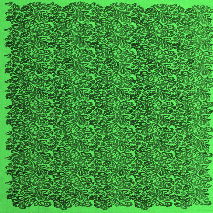 Serging Thickness of Abstract Green Contemporary Rug, con1046grn