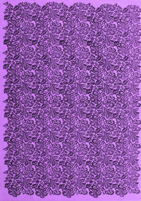 Abstract Purple Contemporary Rug, con1046pur