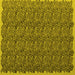 Square Abstract Yellow Contemporary Rug, con1046yw