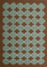 Machine Washable Abstract Turquoise Contemporary Area Rugs, wshcon1047turq