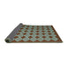 Sideview of Abstract Turquoise Contemporary Rug, con1047turq