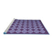 Sideview of Machine Washable Abstract Blue Contemporary Rug, wshcon1047blu