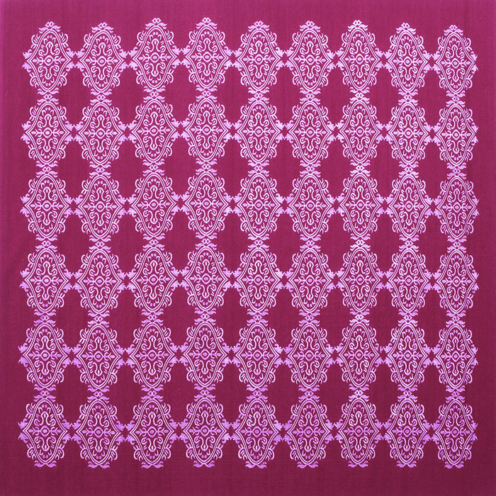 Square Abstract Purple Contemporary Rug, con1047pur