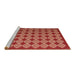 Sideview of Machine Washable Abstract Brown Contemporary Rug, wshcon1047brn