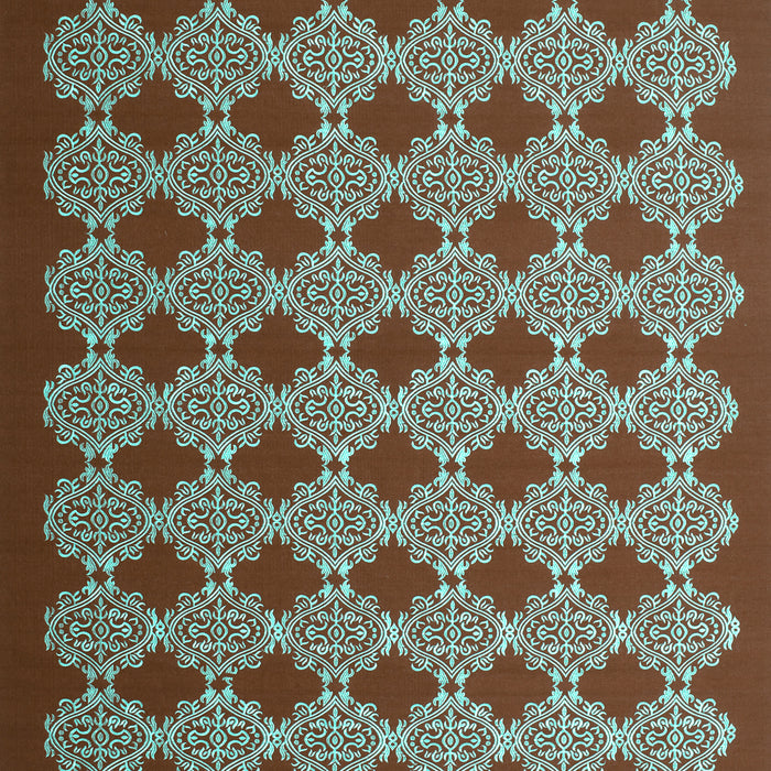 Abstract Turquoise Contemporary Rug, con1047turq