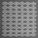 Round Machine Washable Abstract Gray Contemporary Rug, wshcon1047gry