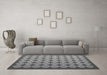 Machine Washable Abstract Gray Contemporary Rug in a Living Room,, wshcon1047gry