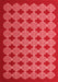 Abstract Red Contemporary Area Rugs