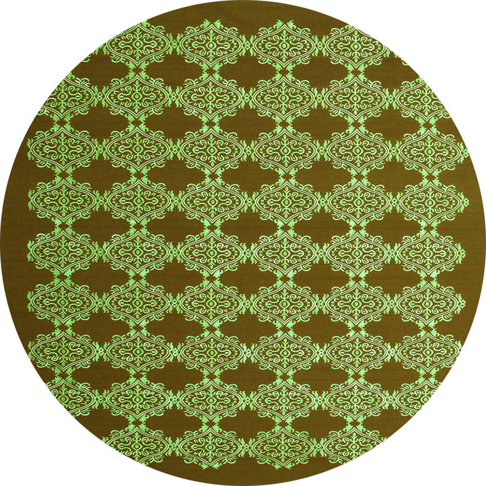 Machine Washable Abstract Green Contemporary Area Rugs, wshcon1047grn
