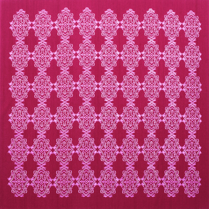 Square Machine Washable Abstract Pink Contemporary Rug, wshcon1047pnk